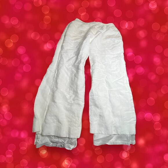 Alex Marie Petite White Linen Blend Lined Career Slacks Size 6P - Picture 1 of 11